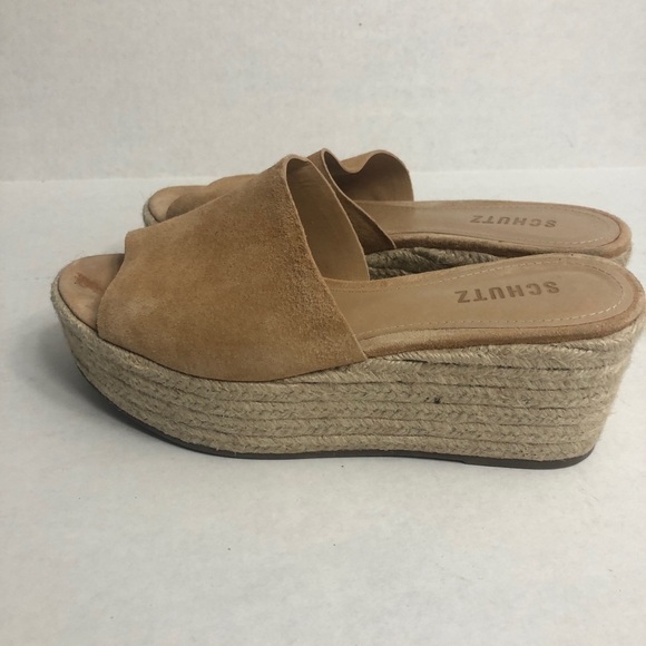 Schutz Thalia Espadrille Platform Wedge Slide Sandals - Picture 9 of 9
